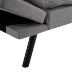 Mainstays Memory Foam Futon Sofa Bed Convertible Couch Sleeper Gray Faux Suede