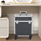 Professional Rolling Aluminum Makeup Train Case Salon Cosmetic Trolley Organizer