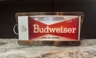 Vintage    lighted    Budweiser Beer Bowtie Sign Table Mount Napkin Holder Caddy cup
