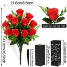 Artificial Cemetery Flowers  Grave Memorial Flowers  Set Of 2 Artificial Rose   