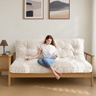Breathable Pillow Top Full Size Futon Mattress - Soft Velvet  Maximum Comfort