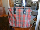 Vintage 1970s Thermos Picnic Set  Plaid  Zipper Works  Good Shape For 50  Years