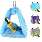 Pet Parrot Bird Hammock Hanging Cave Cage Plush Snuggle Happy Hut Tent Bed Bunk