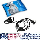 4x Hqrp D Shape Earpiece Hands Free Headsets Ptt Mic For Motorola Radio Devices