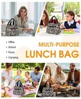 Lunch Bag  Insulated Bag For Women Standard Size-style 1  Leopard Print 