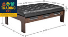 Coffee Table  47 75   Black Living Room Ottoman  Square Ottoman Bench Leather Tu
