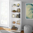 71  Tall Adjustable 5-shelf Wood Bookcase Storage Shelving Book Wide Bookshelf