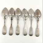 Vintage  900 Coin Silver Spoons 6 Pc  Set  101 0 Grams