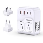 2000w Voltage Converter 220v To 110v For European Travel  7-in-1 Adapter With 3