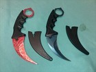 2 Pc Tactical Combat Karambit Knife Survival Hunting Bowie Fixed Blade W  Sheath