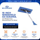 Snow Joe Windshield Ice Scraper  Window Snow Removal Broom  Blue  open Box 