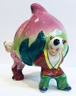 3 Boys Holding Longevity Peach 10     Vintage Chinese Porcelain Figurine Statue
