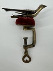Victorian Figural    sewing Bird    Clamp Pincushion