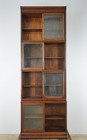 Antique Danner Four Section Sliding Glass Oak Barrister Bookcase