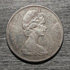 Canada 1 Dollar 1965 Silver Coin Elizabeth Ii Au Condition