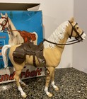 Vtg Thunderbolt Johnny West Horse By Marx Western Range Horse W  Tack   Box