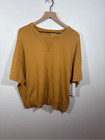 Athleta Modern Sundown Sweatshirt Tee New Medium Tuscan Gold Sunrise V-neck