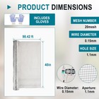 Wire Mesh Stainless Steel Filter Screen Sheets 300x100cm 20 Mesh Fine Woven Wire