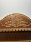 Vintage Brown Wood 64 Spoon Rack Display Wall Hanging 4 Tier Wheat Design 21 5   