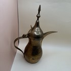 Vintage Middle Eastern Coffee Pot Turkish Arabic Stamped Brass 11   