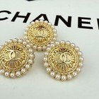 10 Chanel Buttons Gold Cc Logo With Pearls Metal 20mm Vintage