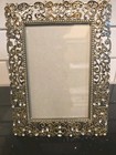 Gold-tone Decorative 4x6 Photo Floral Pattern   Rhinestones Frame Free Shipping 