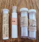 Lot Of 27  23 Glass Paint Powder Vtg Glass Vials 3 4 - Full Rynne  Misc