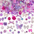 350 Pieces 3d Colorful Resin Flower And Butterfly Charms For Diy Jewelry