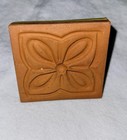 Vintage Rycraft Square Cookie Pottery - Terracotta -stamp With Handle - Orion