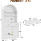 71 wooden Arched Cabinet Tall Arch Kitchen Cabinet With Hidden Drawer countertop