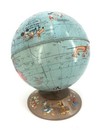 1950s Vintage Walt Disney Rand Mcnally 8  World Globe - Metal Tin Characters