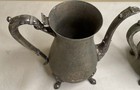 Lot Of 2 Vintage Silver Plated Teapots Pitchers Handles Antique Set Used