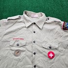Boy Scouts Of America Shirt Mens Xl Brown Button Up Blackhawk Area Council