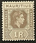 Travelstamps  1938 Mauritius Stamps Scott  219 - 1r Kgvi  Mint Mogh