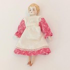 Antique Miniature German Doll  1870s Bisque Dollhouse Doll  3 3 4  