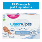 Waterwipes Sensitive Newborn   Baby Wipes  Unscented   Hypoallergenic  720 Wipes