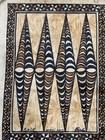 Handmade Pacific Islands Maui Tapa Bark Cloth Wall Hanging Geometric  Signed Art