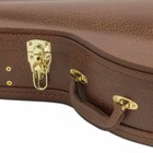 Banjo Case  17 Fret Arch Top Wooden Case  7mm Black Plush Interior  Brown