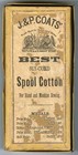 1880 s Antique Victorian J  p  Coats Spool Cotton Box  Empty  Vintage Notion