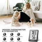 Doqaus Digital Hygrometer Indoor Thermometer Room With 5s Grey 