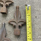 Vintage Style Metal Finials  Rustic Patina  Fence Post  Architectural Set Of 4