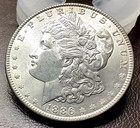 1886 Morgan Silver Dollar Lustrous White Choice Bu Coin 001