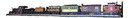 Complete 7-piece Jim Beam  j b  Turner  Train Decanter Set W  Tracks