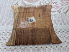 Vintage Handcrafted Wooden Hair Comb - Tribal Ethnic Folk Art Hair Accessory R1