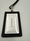 Coach Id Lanyard Badge Holder Leather  57311   Black