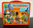 Vintage 1962 Aladdin Flintstones And Dino Metal Lunch Box And Thermos Kit
