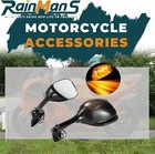 Black Rear View Mirrors Smoke Turn Signals Replacement For Suzuki Gsxr 600 750