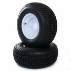Two 205 65-10 20 5x8 0-10 20 5x8-10 Trailer Tires On Rims Lrb 5 Lug White Wheel