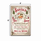 Santa Claus Work Shop  Tin Sign 1950 Vintage Replica Christmas Metal Poster