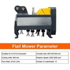 Excavator Flail Mower Hydraulic Mowing Attachment For  0 8-3ton Digger Free Ship